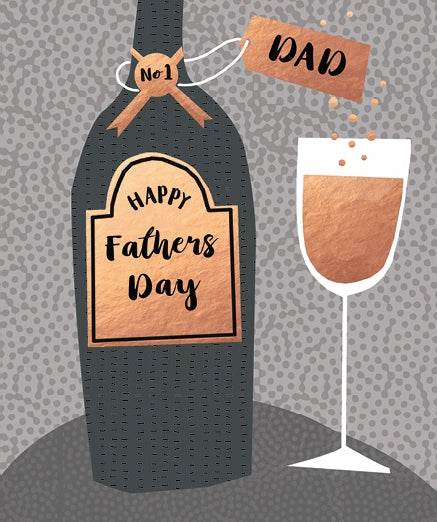 Champagne No 1 Dad Fathers Day Card - House of Cards