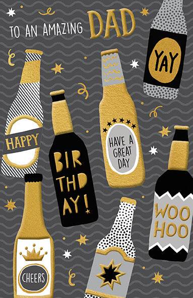 Dad Beer Birthday Card - House of Cards