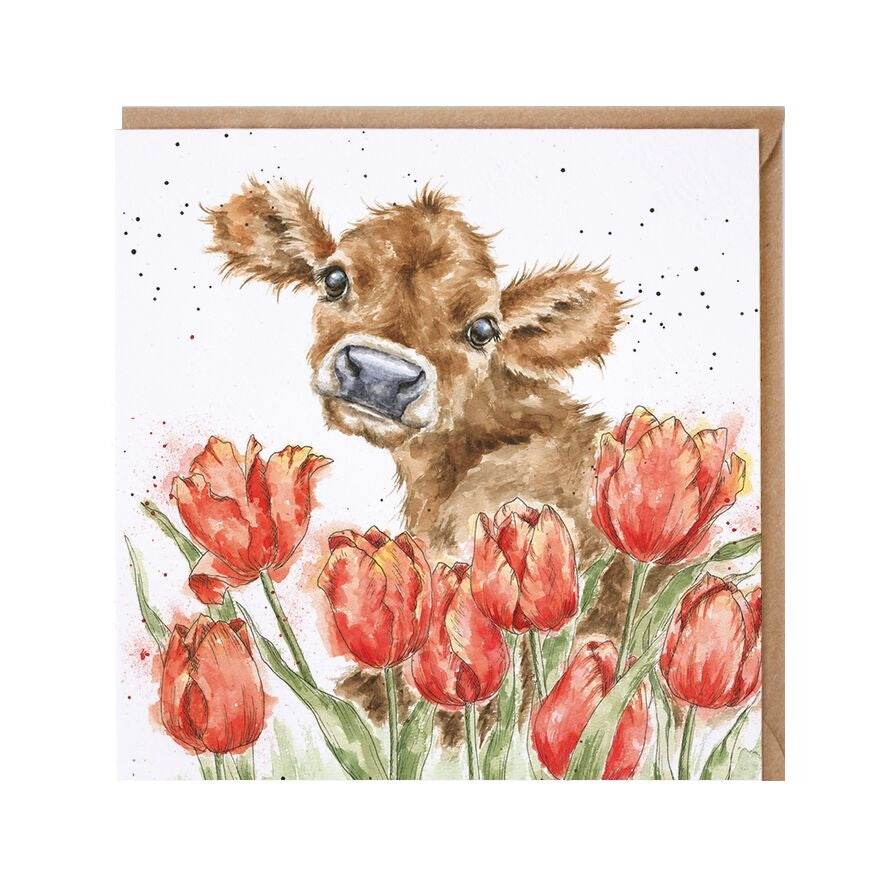 Bessie The Cow Greeting Card - House of Cards