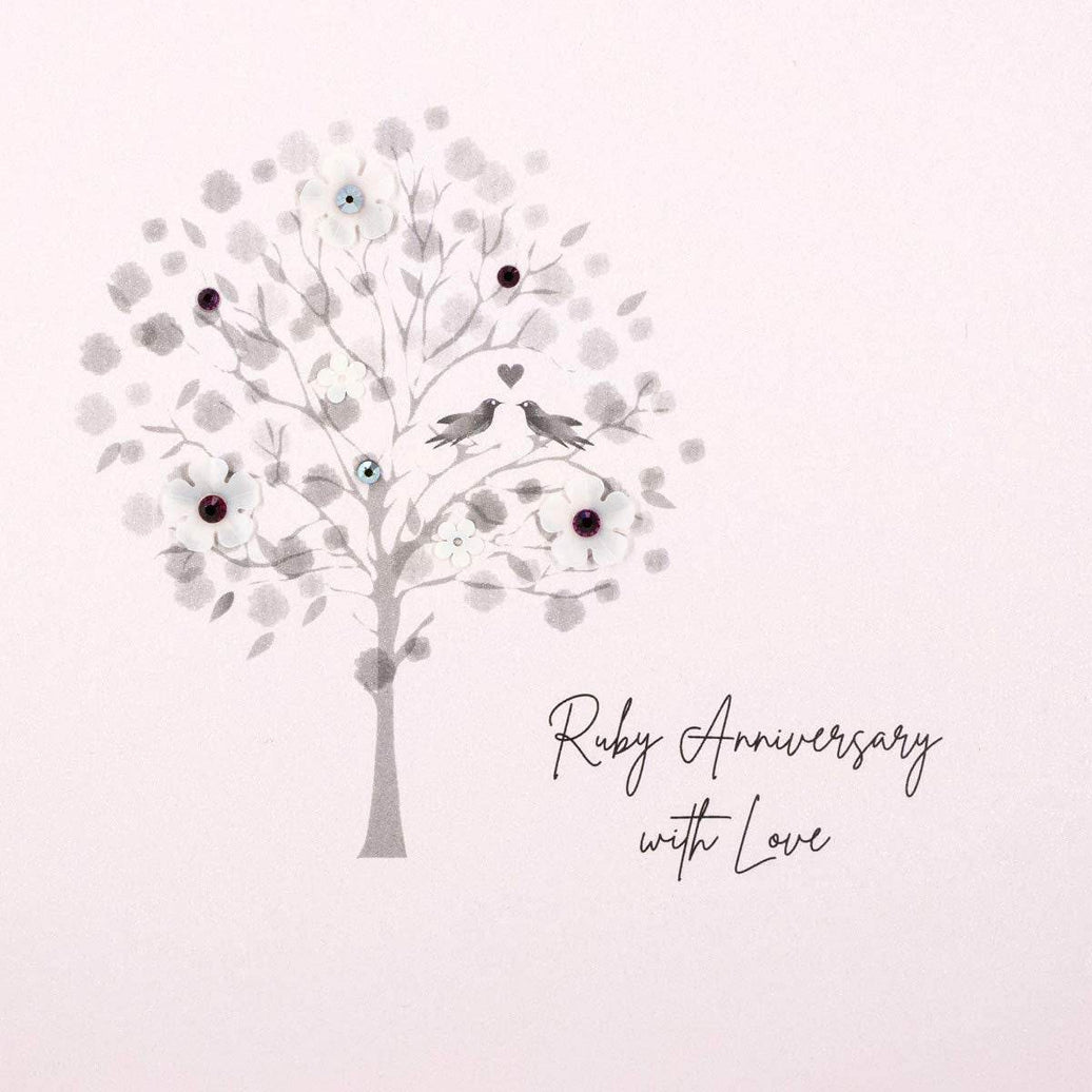 Ruby Anniversary With Love Greetings Card - House of Cards