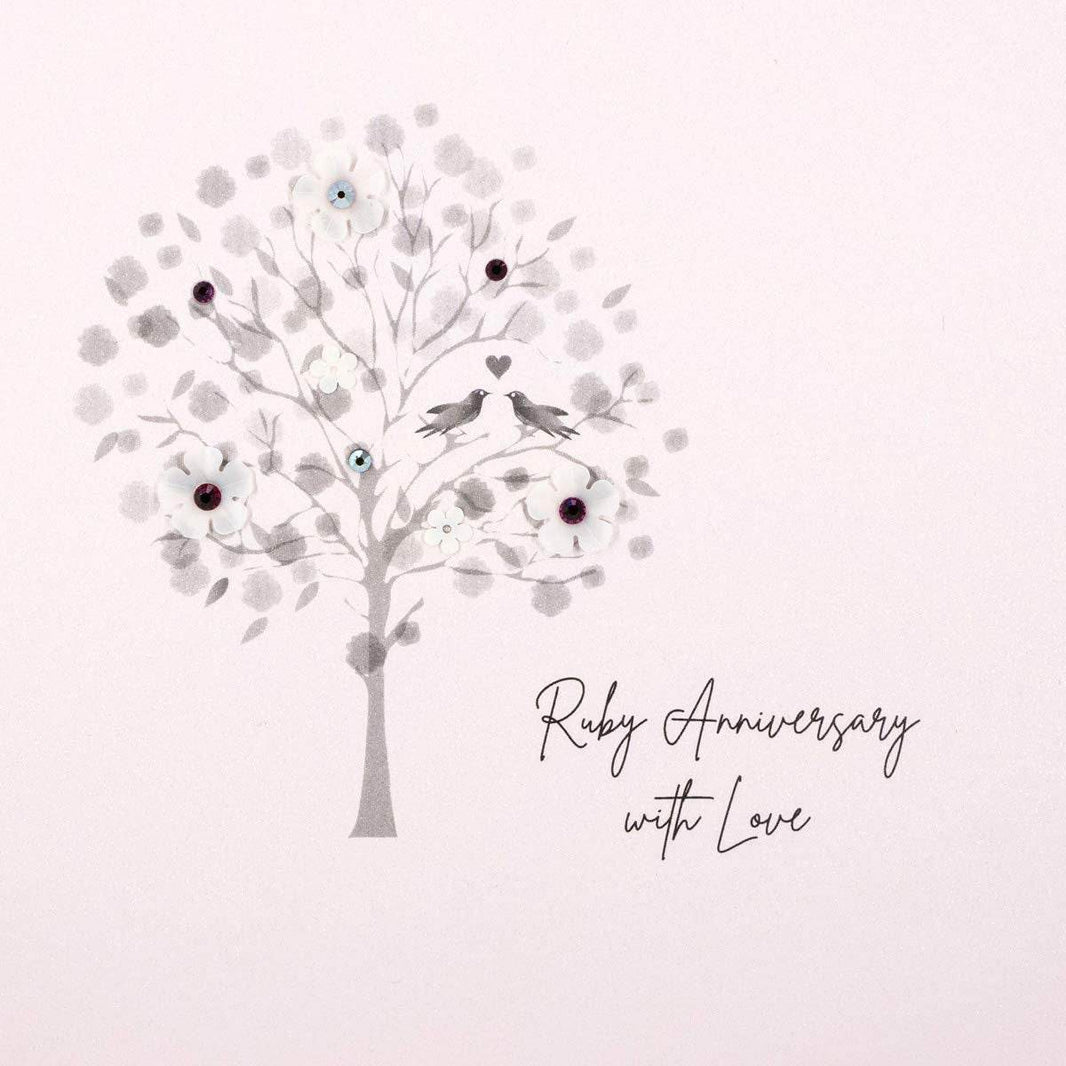 Ruby Anniversary With Love Greetings Card - House of Cards