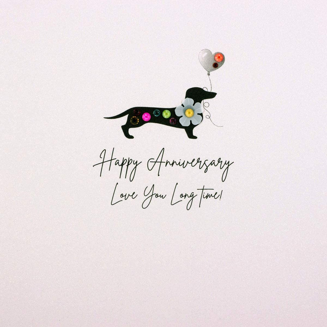 Happy Anniversary Sausage Dog Greetings Card