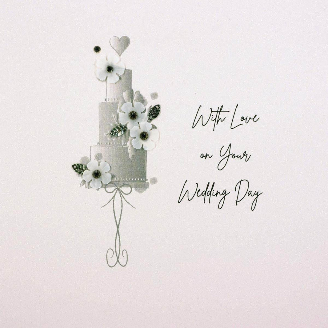 With Love Wedding Day Cake Greetings Card - House of Cards