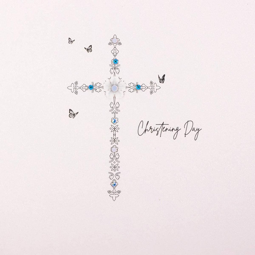 Christening Day Cross Greetings Card