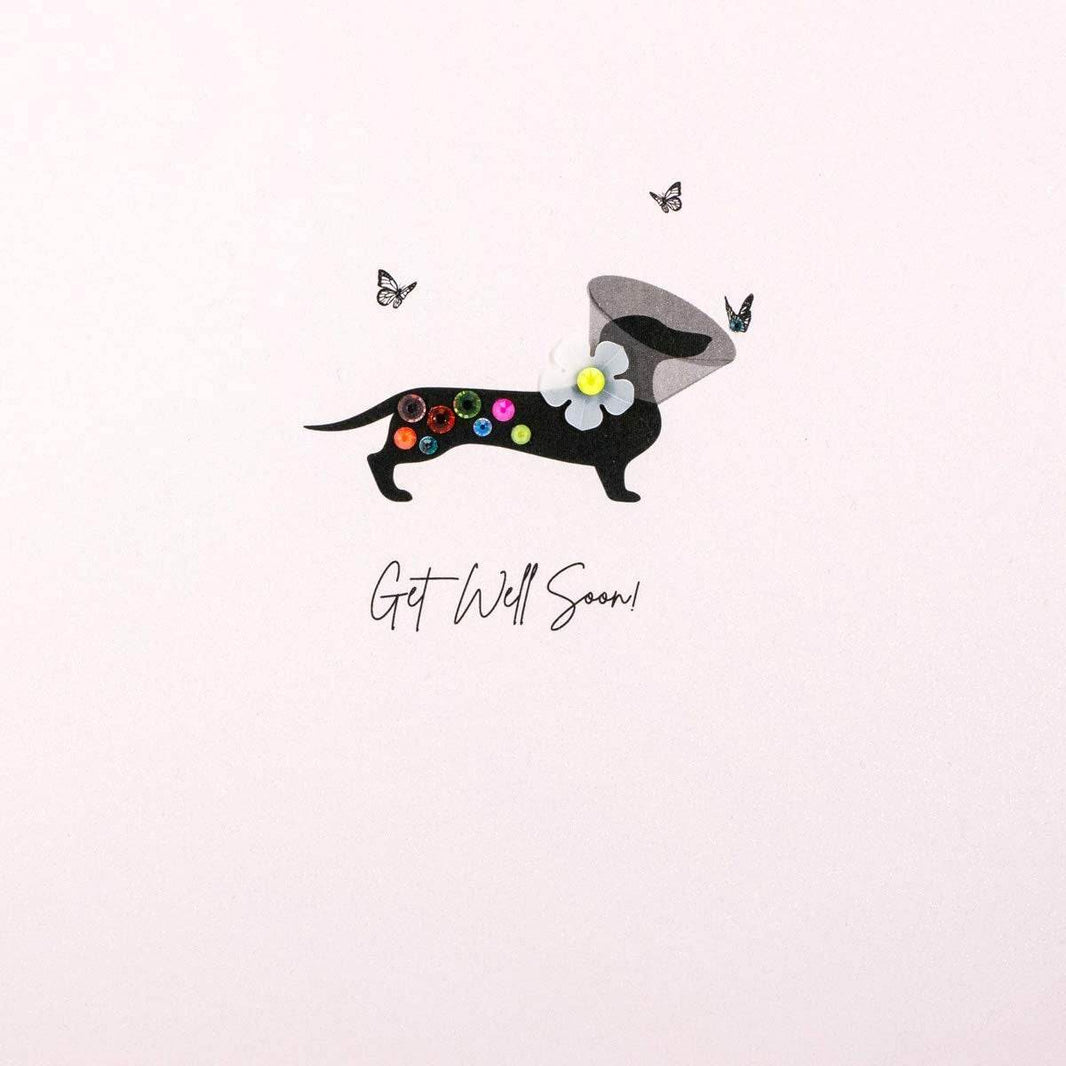 Dachshund Get Well Soon Card - House of Cards