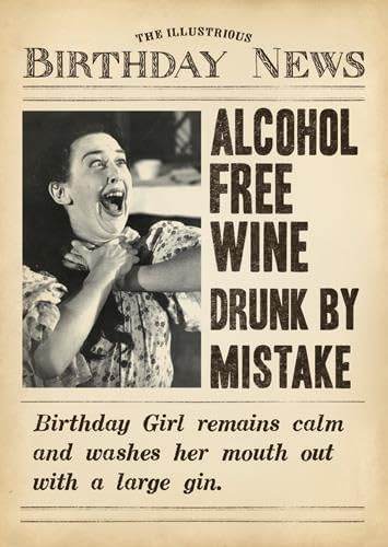 Alcohol Free Wine Birthday Card - House of Cards