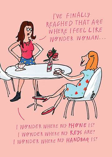 Wonder Woman Greeting Card - House of Cards