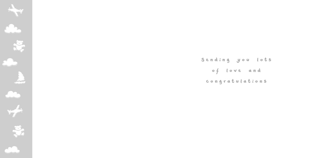 Ella Bella Rose New Baby Boy Card - House of Cards