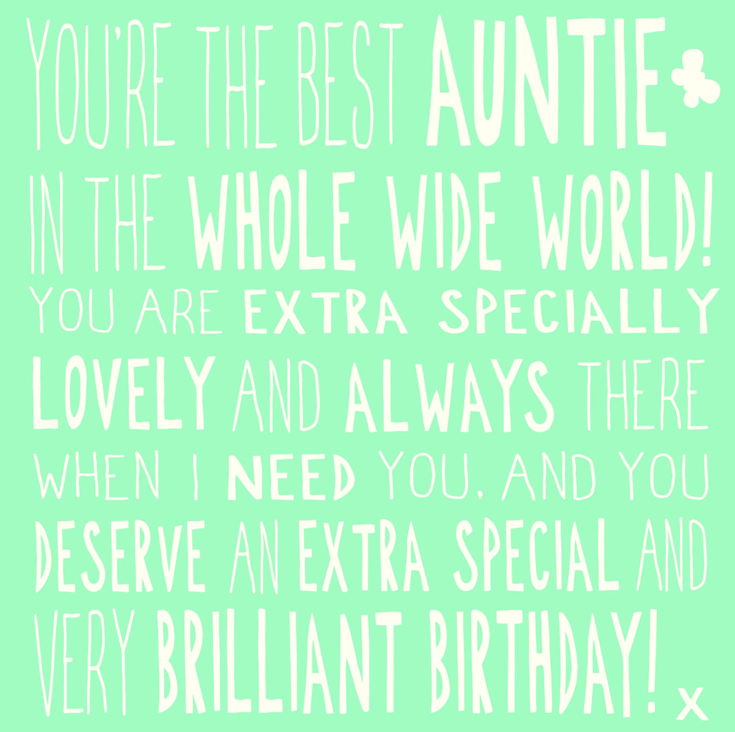 Ella Bella Rose Auntie Birthday Card
