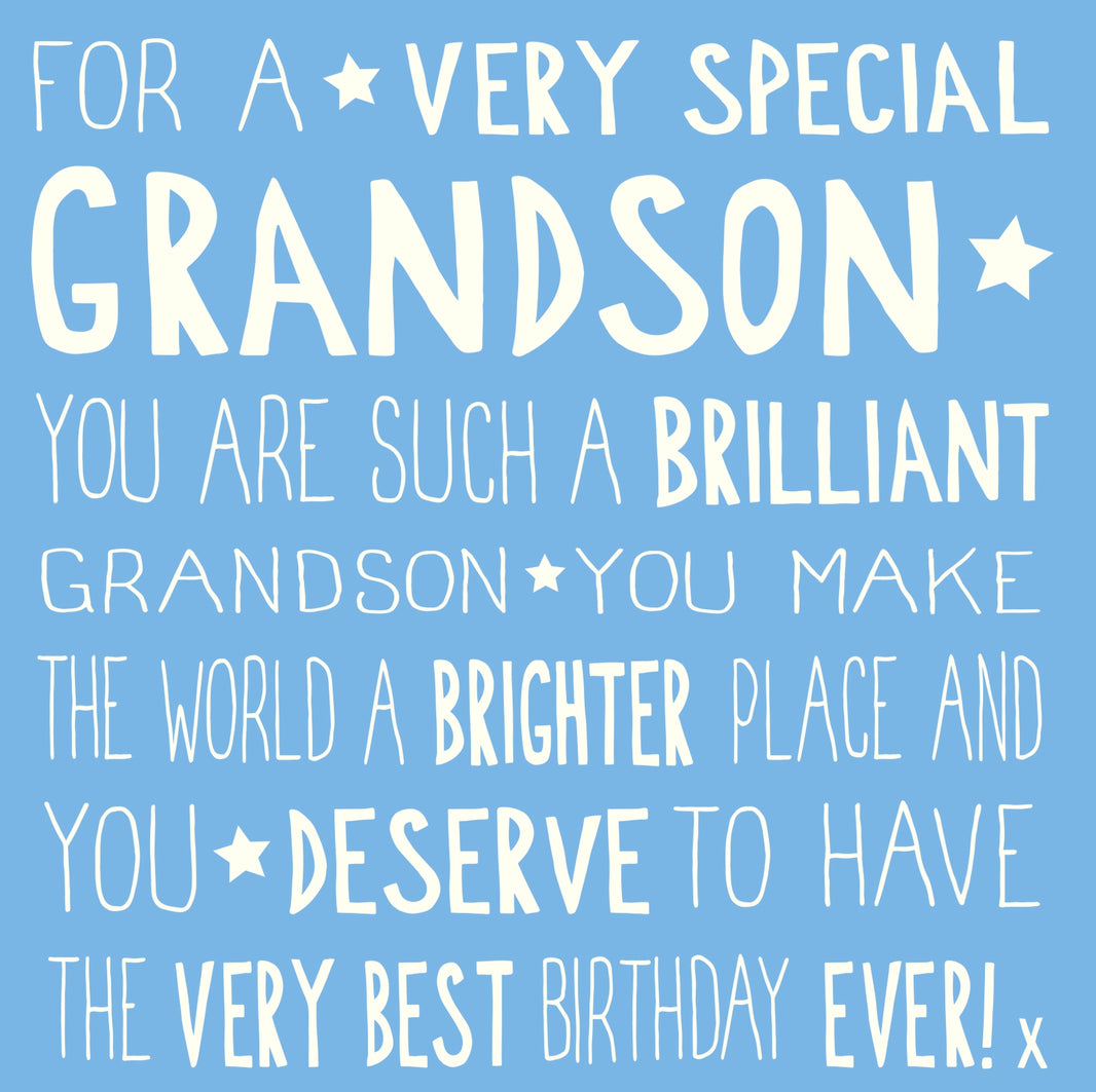 Ella Bella Rose Grandson Birthday Card