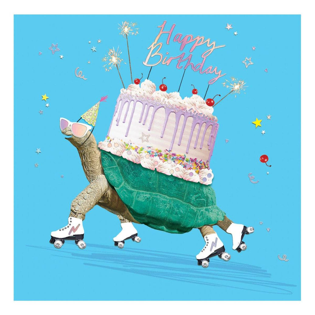 Skating Tortoise Birthday Card - House of Cards