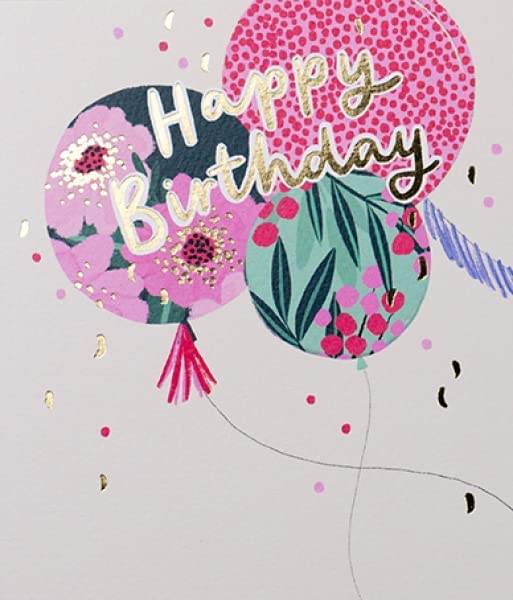 Calypso Balloons Happy Birthday Card - House of Cards