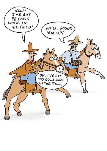 Round Em Up Birthday Card