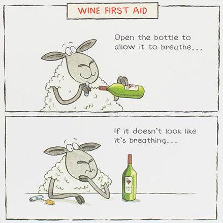 Wine First Aid Birthday Card - House of Cards