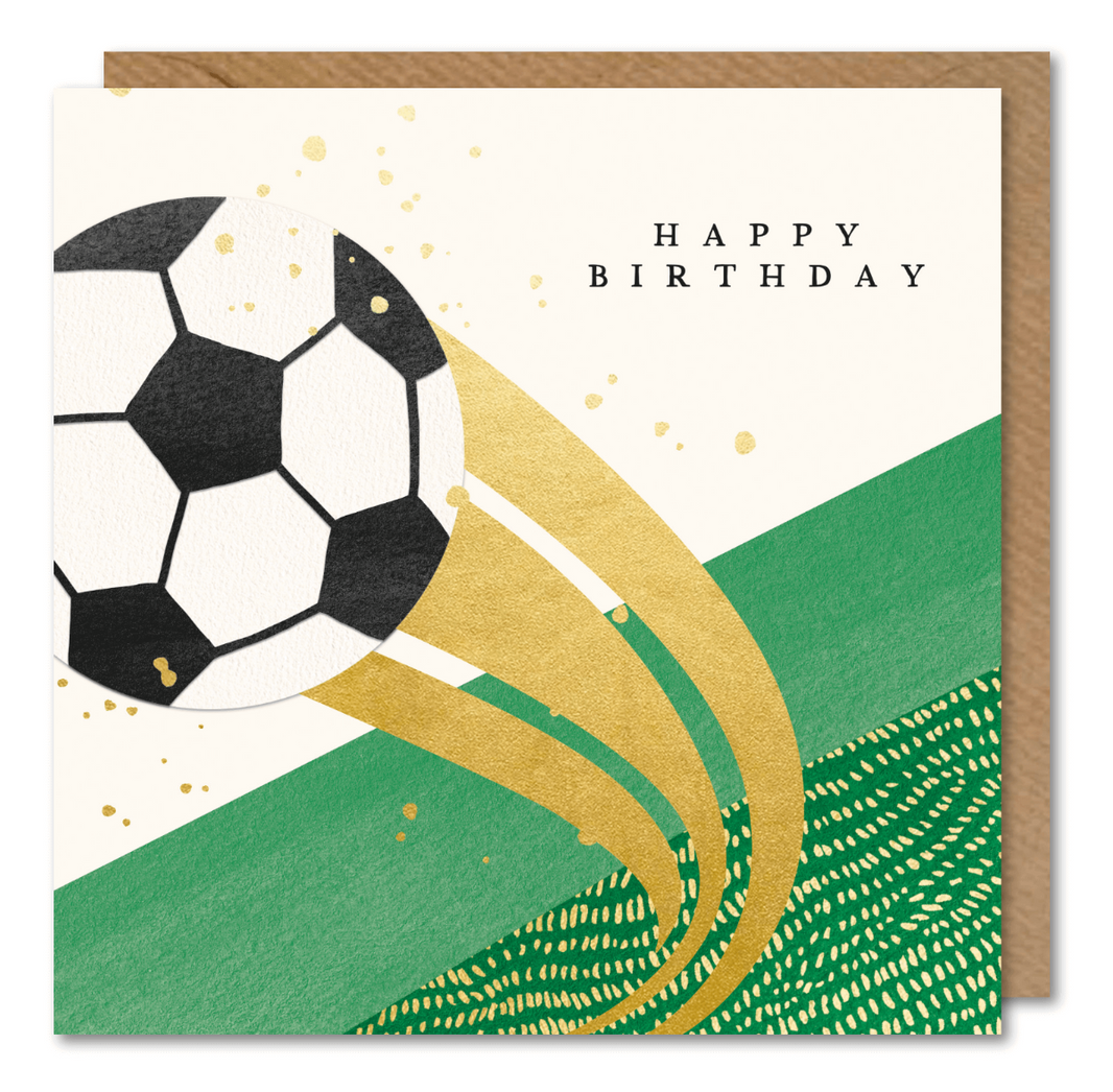 Football Gold Foil Birthday Card
