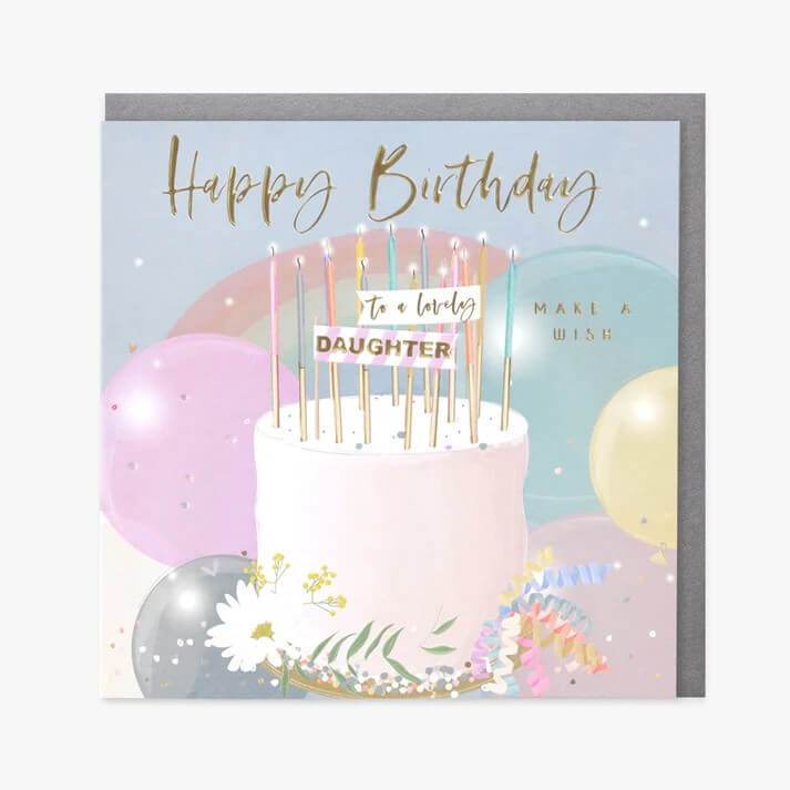 Daughter Make a Wish Birthday Card - House of Cards