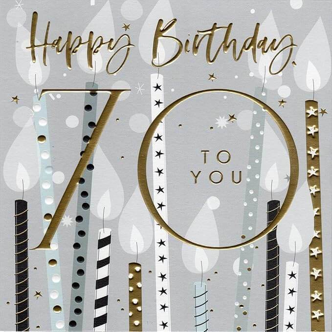 70th Seventy Candles Birthday Card - House of Cards