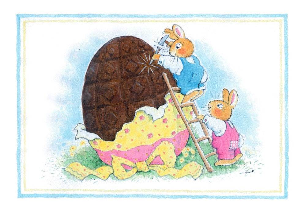 Large Egg Easter Card - House of Cards