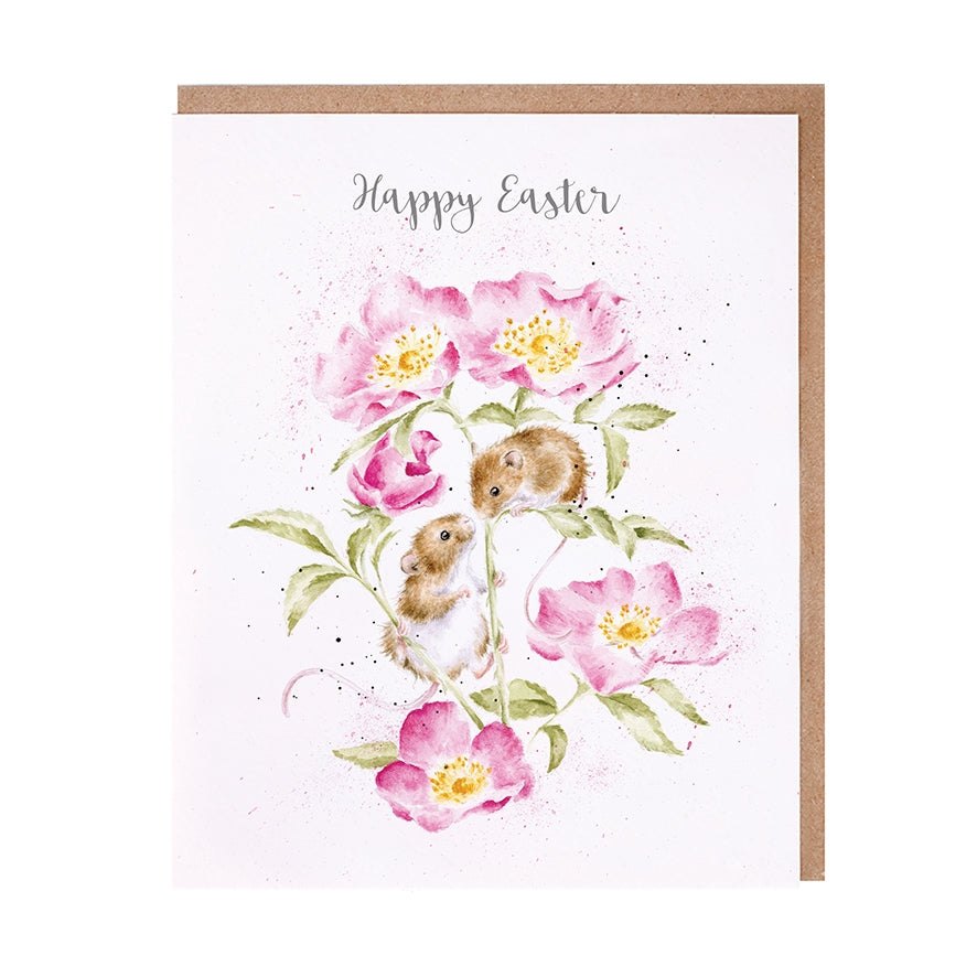 Field Mice Happy Easter Card
