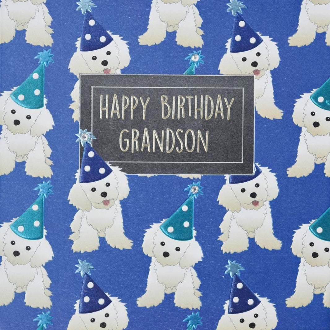 Hey Fresco Grandson Birthday Card - House of Cards