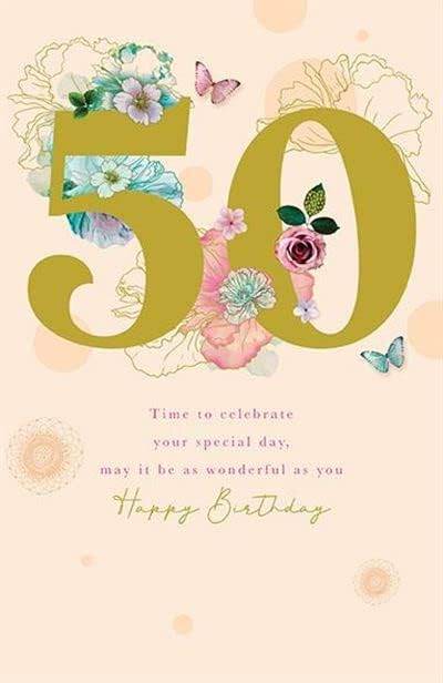 50th Birthday Card - House of Cards