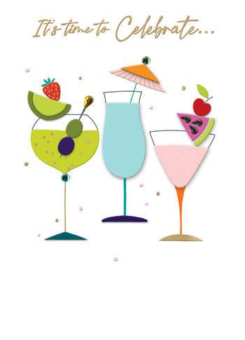 Cocktails Birthday Card - House of Cards