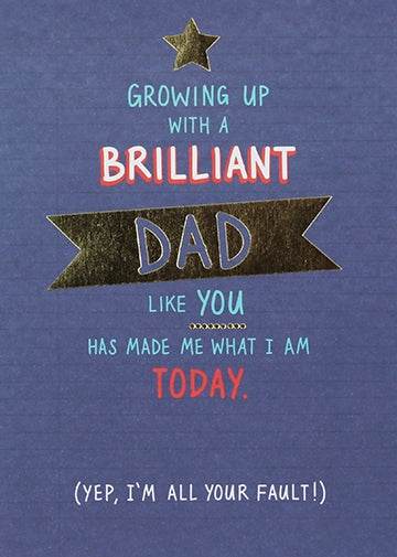 Growing Up Dad Fathers Day Card - House of Cards