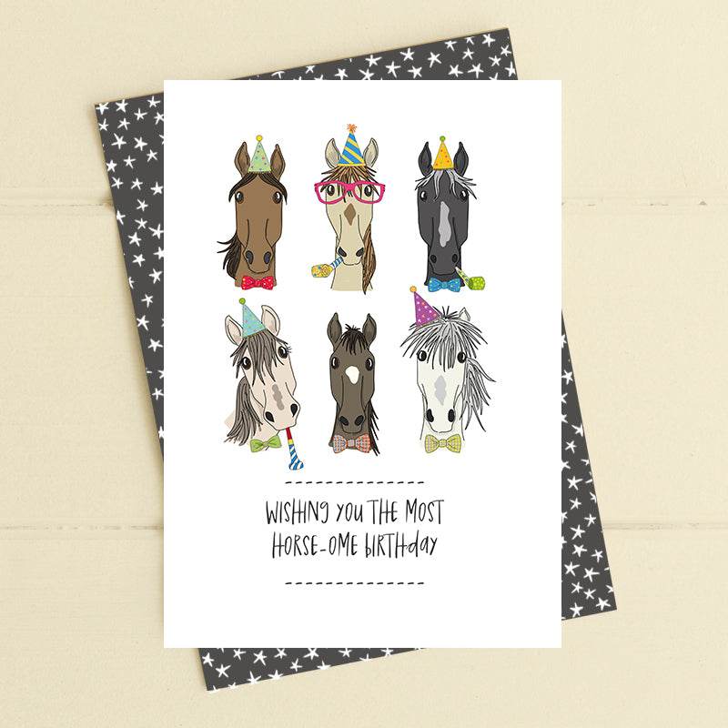 Horse-ome Birthday Card - House of Cards