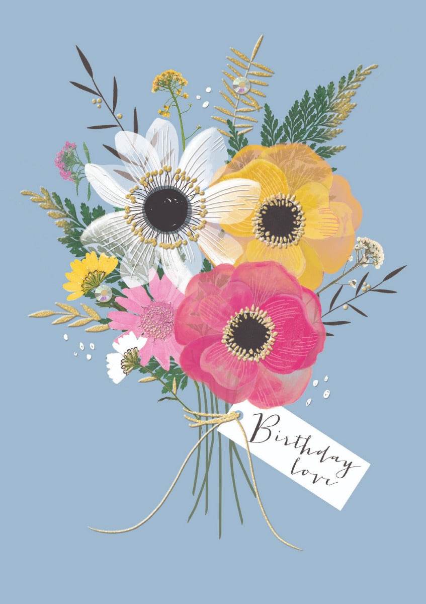 Flower Bouquet Birthday Card - House of Cards