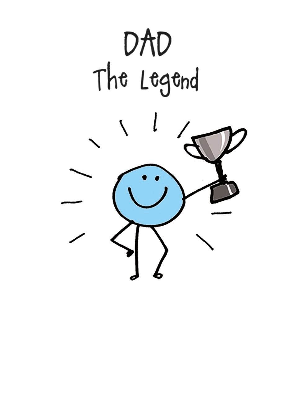 Dad The Legend Greetings Card - House of Cards