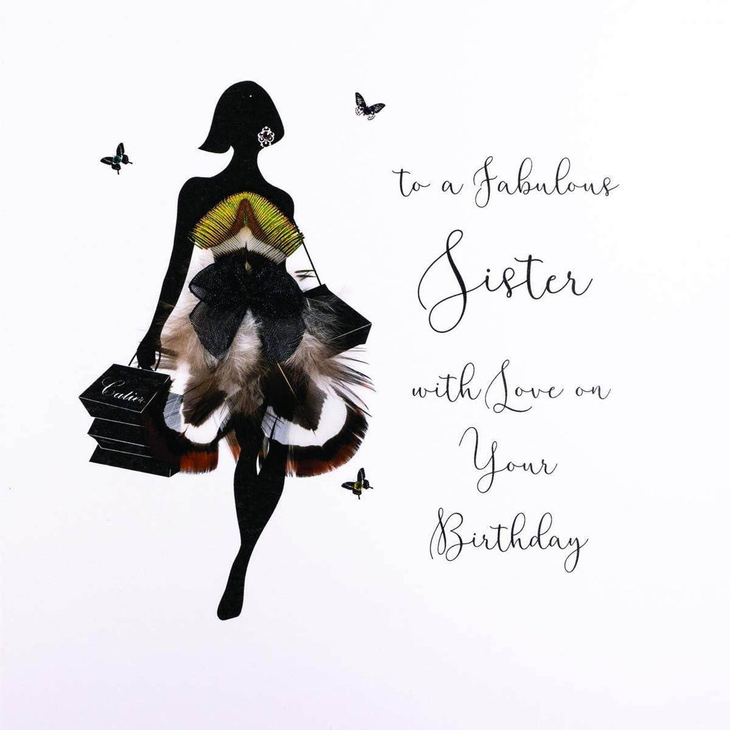 Silhouette Fabulous Sister Birthday Card - House of Cards