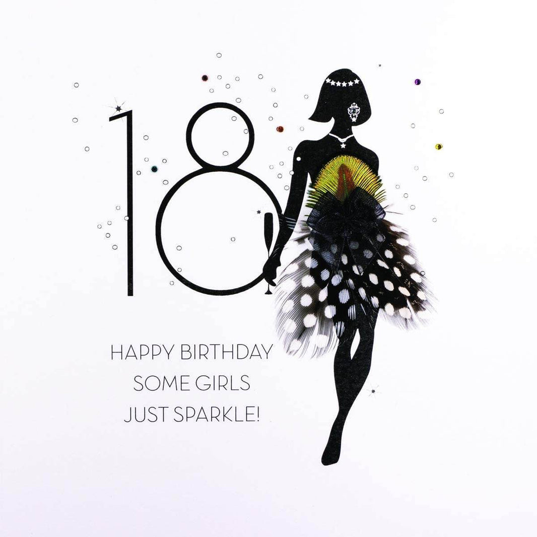 Silhouette Sparkle 18th Birthday Card - House of Cards