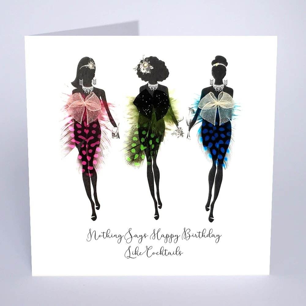 Cocktails Birthday Card - House of Cards