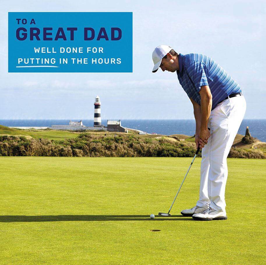Great Dad Golf Fathers Day Card - House of Cards