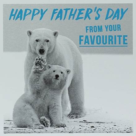 Polar Bear Favourite Fathers Day Card - House of Cards