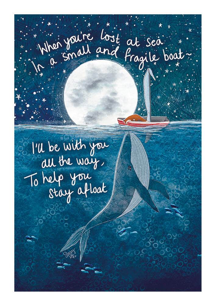 FUTM Whale Greeting Card - House of Cards
