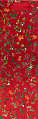 Christmas Holly Foliage Bottle Bag