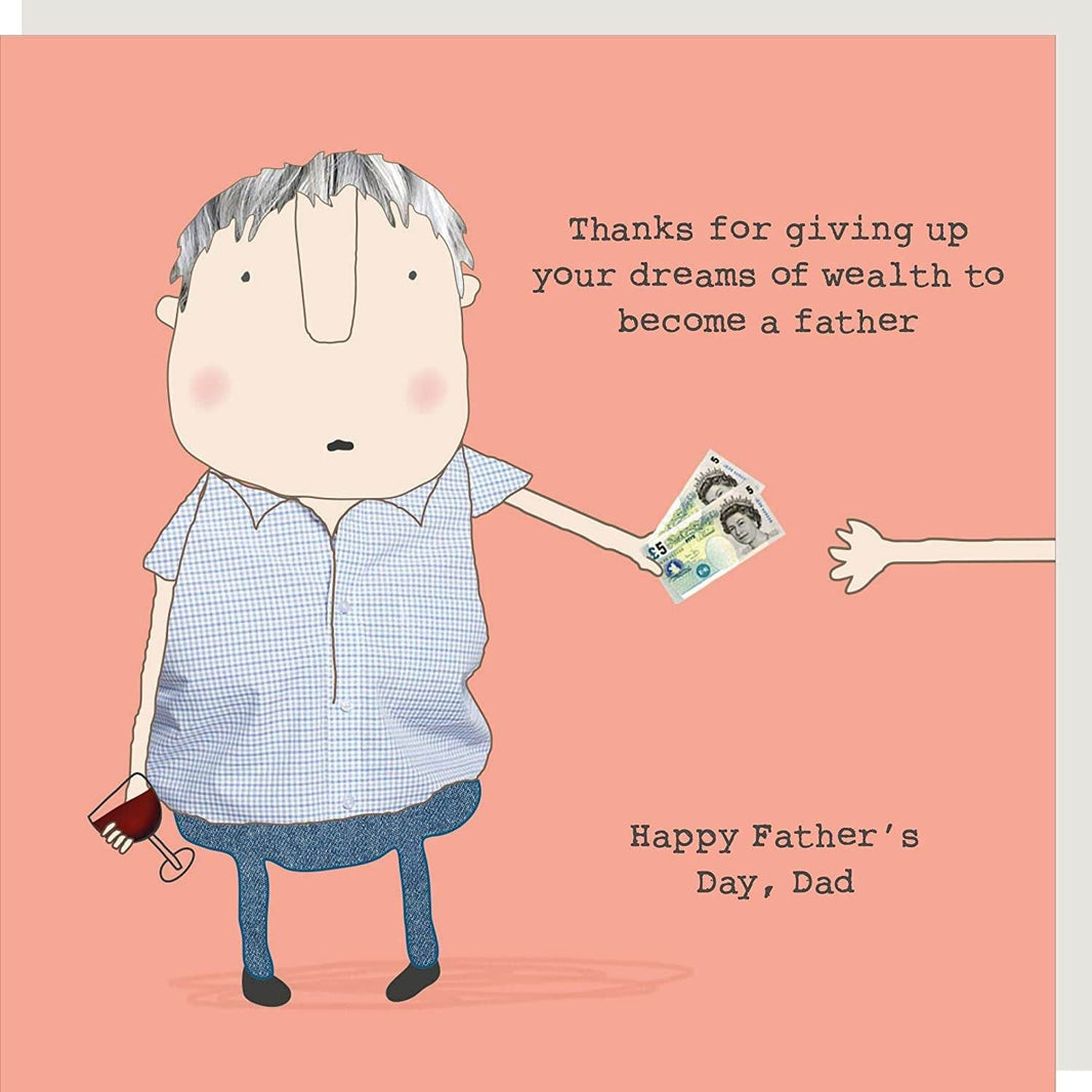 Dreams of Wealth Father's Day Card - House of Cards