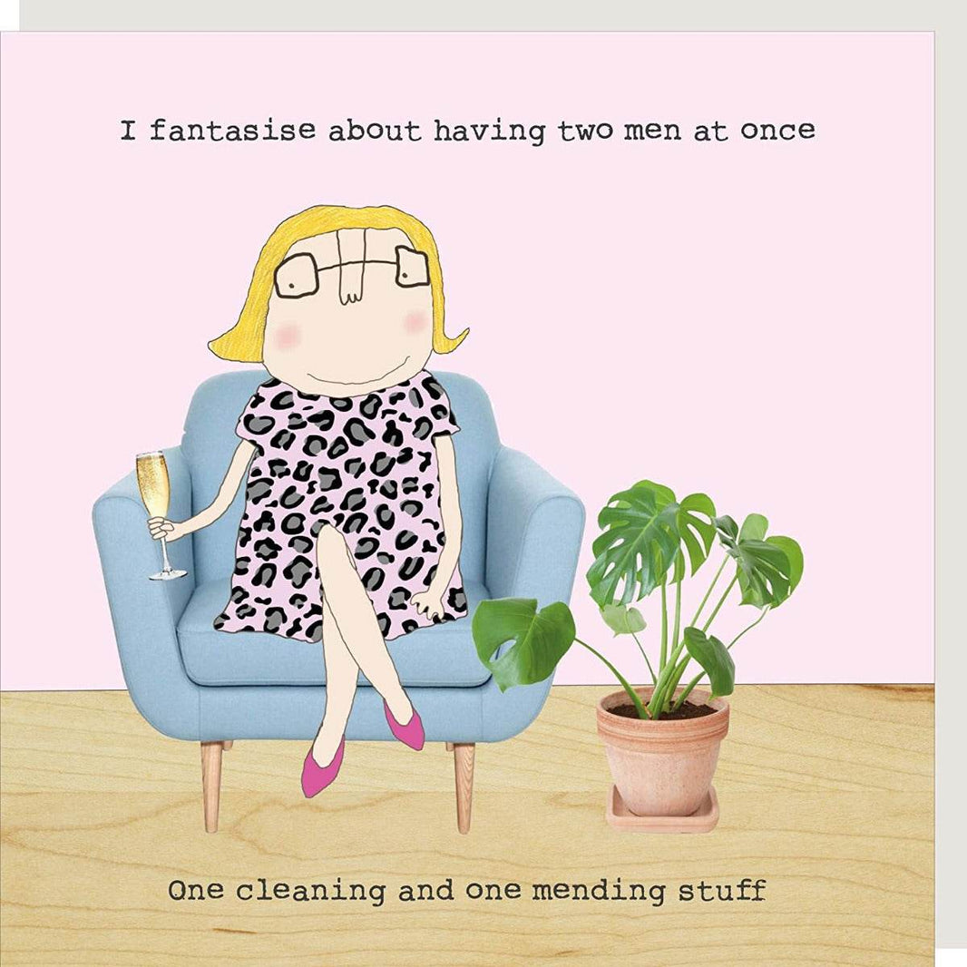 Fantasise About Two Men Birthday Card - House of Cards