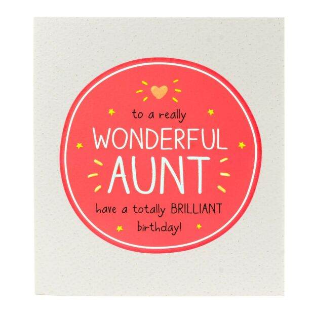 Wonderful Aunt Birthday Card - House of Cards
