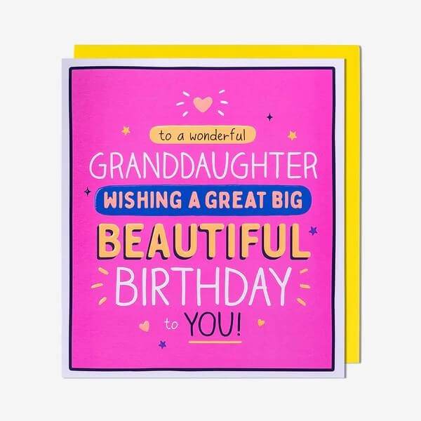 Granddaughter Wonderful Birthday Card - House of Cards