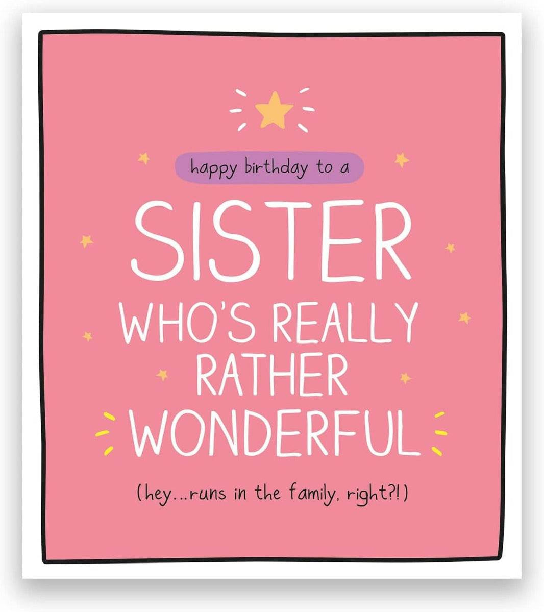 Wonderful Sister Birthday Card - House of Cards