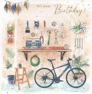 Mountain Bike Birthday Card - House of Cards