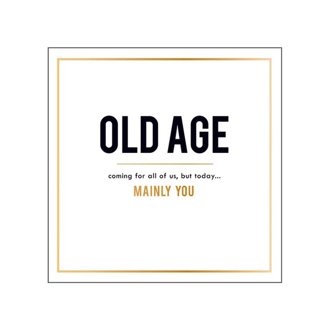 Old Age Birthday Card - House of Cards