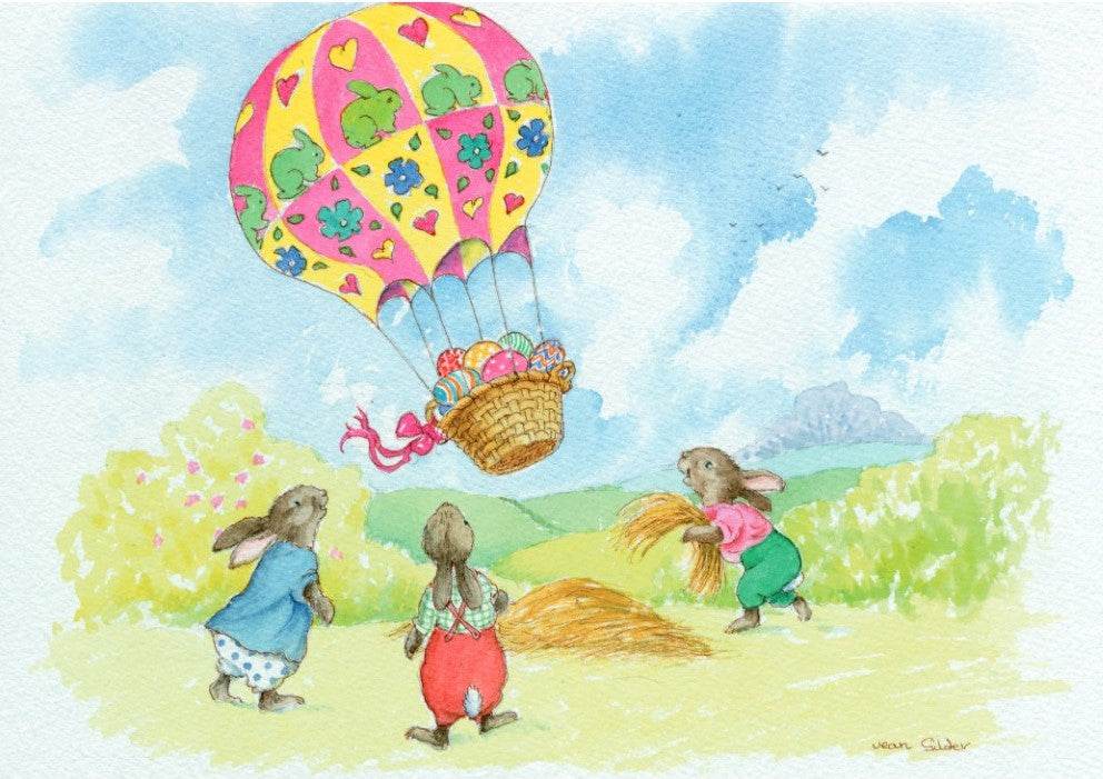 Egg Balloon Easter Card - House of Cards