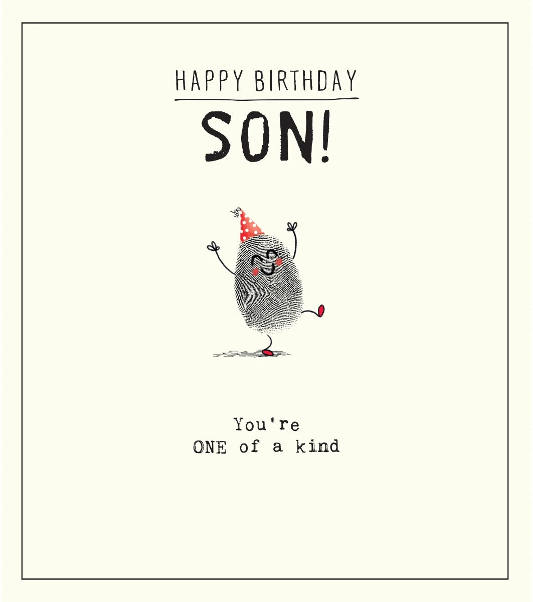 Etched Son Birthday Card