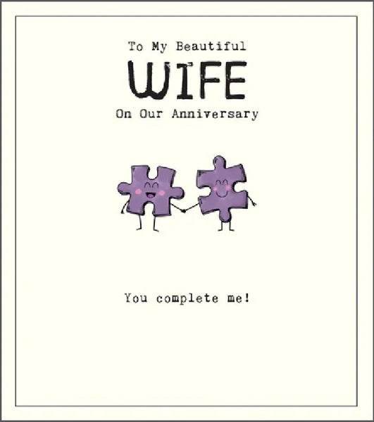 Wife Jigsaw Our Anniversary Card - House of Cards