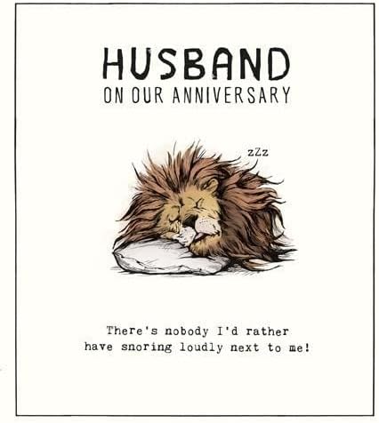 Husband Lion Our Anniversary Card