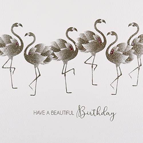Flamingos Beautiful Birthday Card - House of Cards