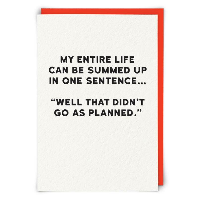Didn't Go As Planned Blank Greeting Card - House of Cards